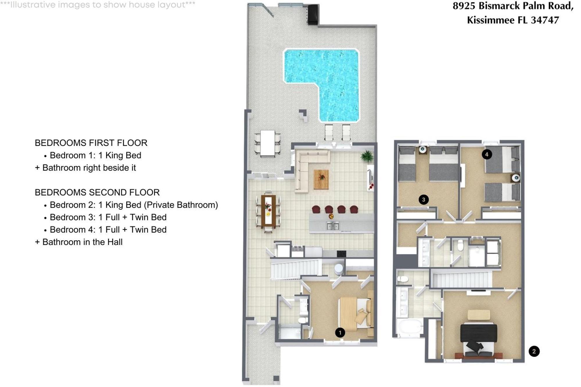 4 Bedrooms - 3 Bathrooms - Paradise Palms 8925 Bp 奥兰多 外观 照片